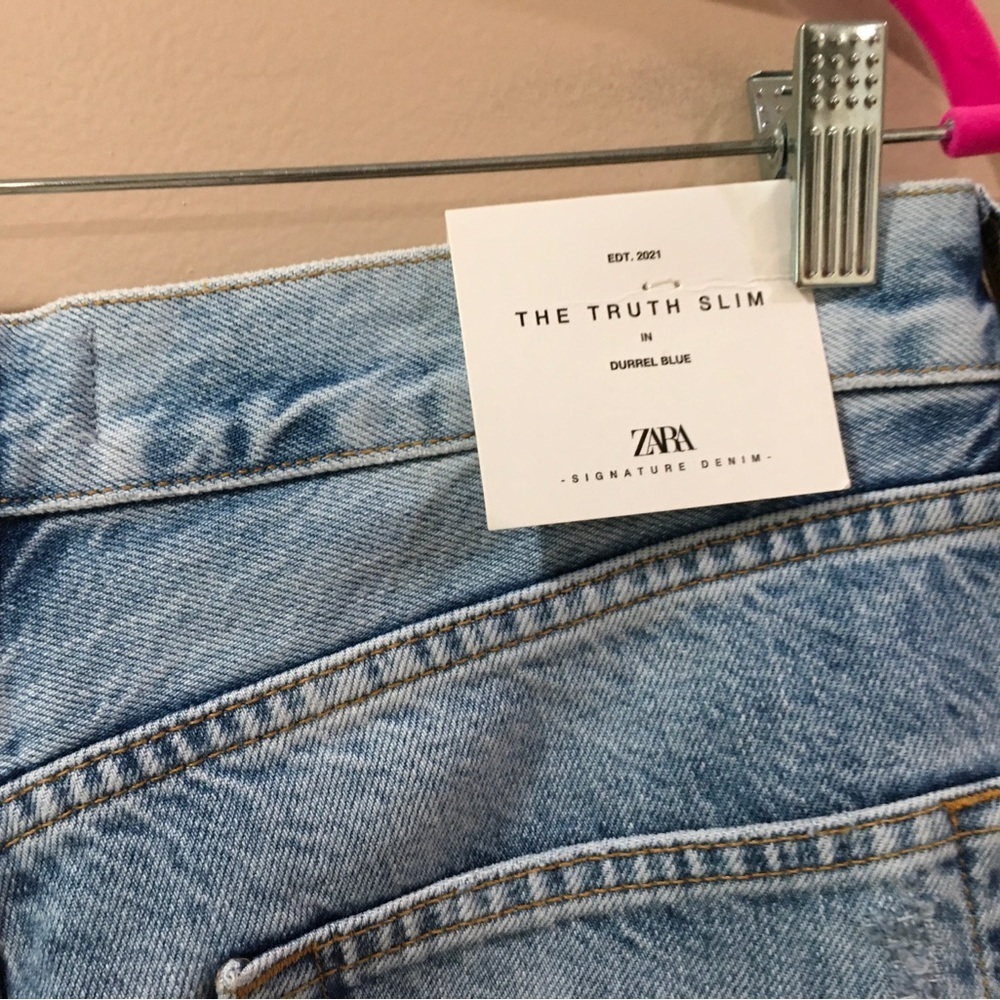 New zara Jeans the truth slim Durrel Blue denim size 10/w32 Womens 6045 - Picture 8 of 11